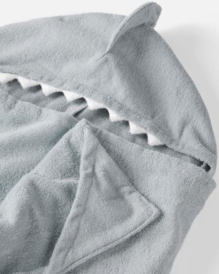 Product image 2 of Toddler Organic Terry Cotton Shark Towel