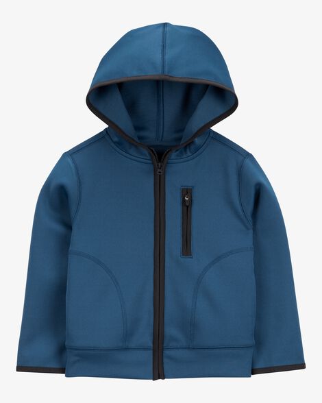  Product image 1 of Toddler Stretch Tech Zip-Up Hooded Jacket - Blue