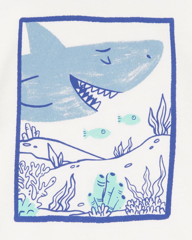 Product image 2 of Toddler Boy Shark Short-Sleeve Graphic Tee - Ivory