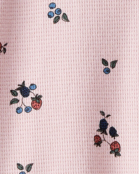 Product image 3 of Baby Organic Cotton Waffle Knit Jumpsuit in Berry Blossom Print