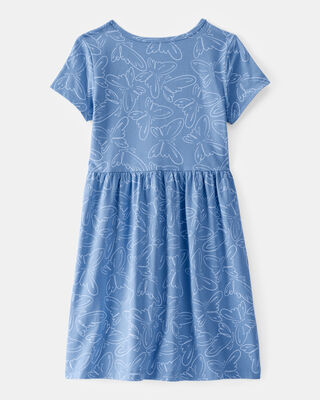 Product image 2 of Kid Floral Short-Sleeve Dress - Blue