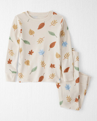 Product image 1 of Toddler Organic Cotton Pajamas in Autumn Leaves Print