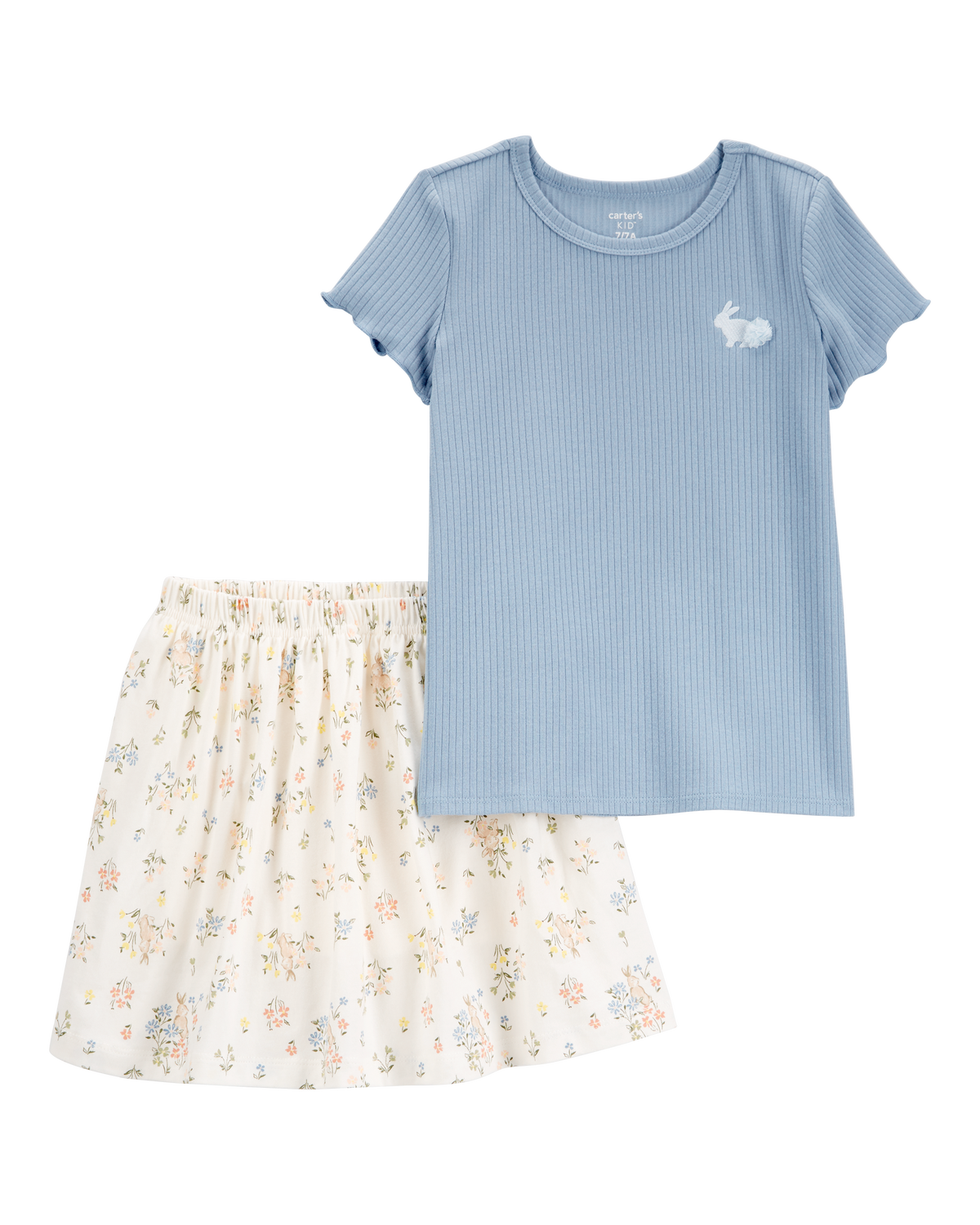 Kid 2-Piece Bunny Floral Skort Outfit Set - Carter's | Carter's