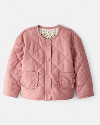 Product image 1 of Toddler Girl Quilted Long-Sleeve Fashion Jacket - Pink