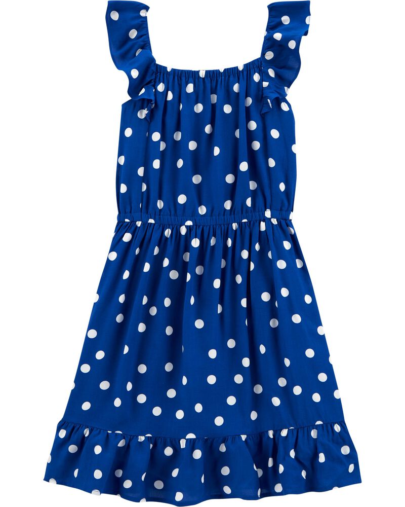 Child/'s Polka Dot Dress wApron Black Polka Dots Long Dress wLong Sleeves 70/'s SearsWinnie the Pooh PERMA-PREST Dress