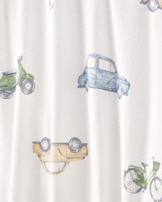 Product image 2 of Baby Car Print PurelySoft Footie 1-Piece Pajamas - Ivory
