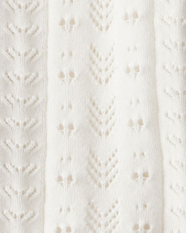 Product image 2 of Baby Pointelle Button-Down Collared Cardigan - Ivory