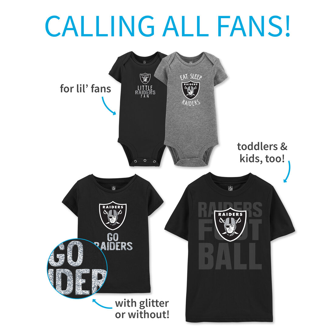 Baby Raiders Nfl Las Vegas Raiders Bodysuit Carters Com