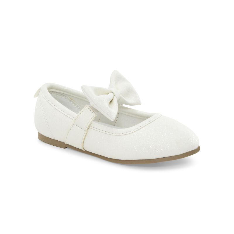 White Kid Carter's Ballet Flats