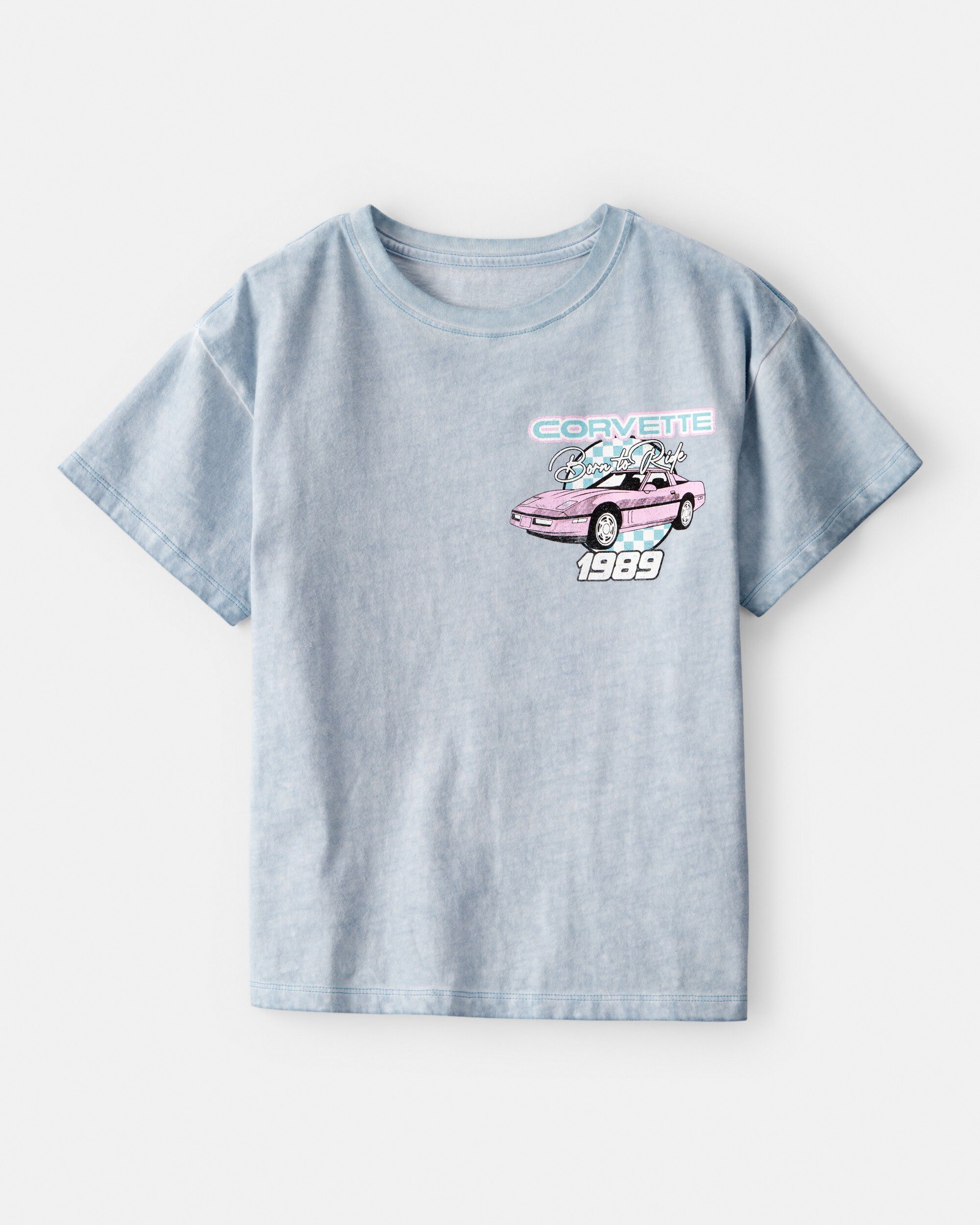♡ry♡ Kid Chevrolet™ Corvette™ Short-Sleeve Graphic Tee - Blue