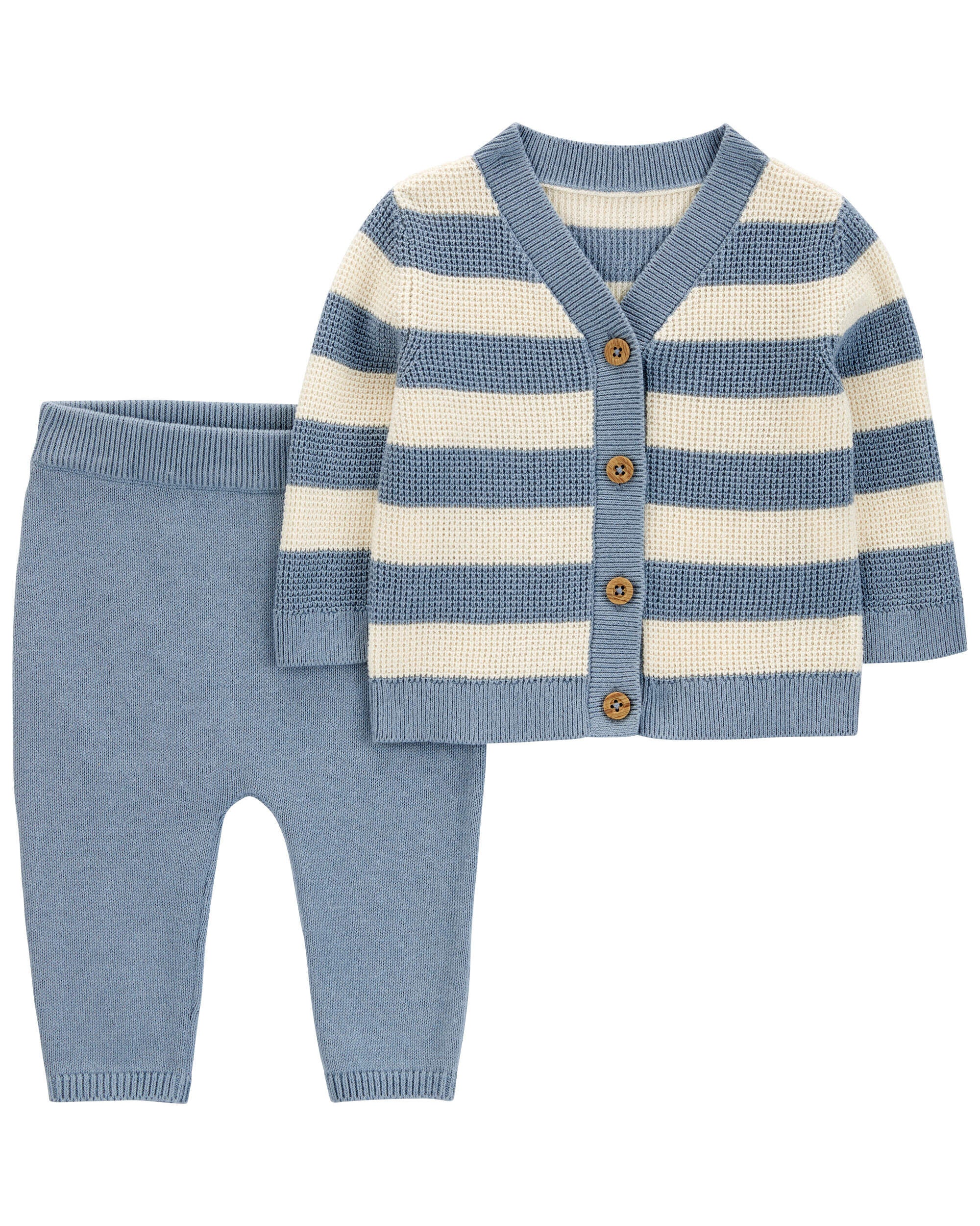 Baby 2 Piece Striped Cardigan Jogger Set