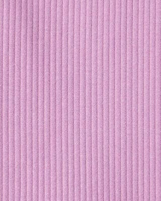 Product image 2 of Kid 2-Piece Ribbed Long-Sleeve Tee & Flare Pant Set - Purple