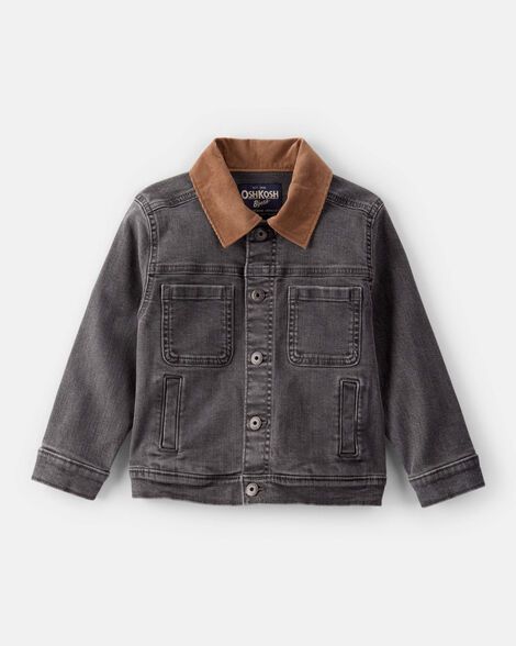 Toddler Boy Denim Utility Barn Jacket - Black