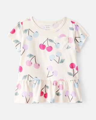 Toddler Girl Unicorn Print 100% Cotton Long-Sleeve 4-Piece Pajamas - Purple