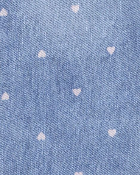  Product image 3 of Toddler Heart Print Denim Overalls