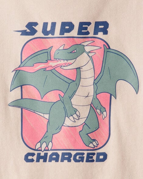 Boys Super Charged Long-Sleeve Graphic Tee - Tan