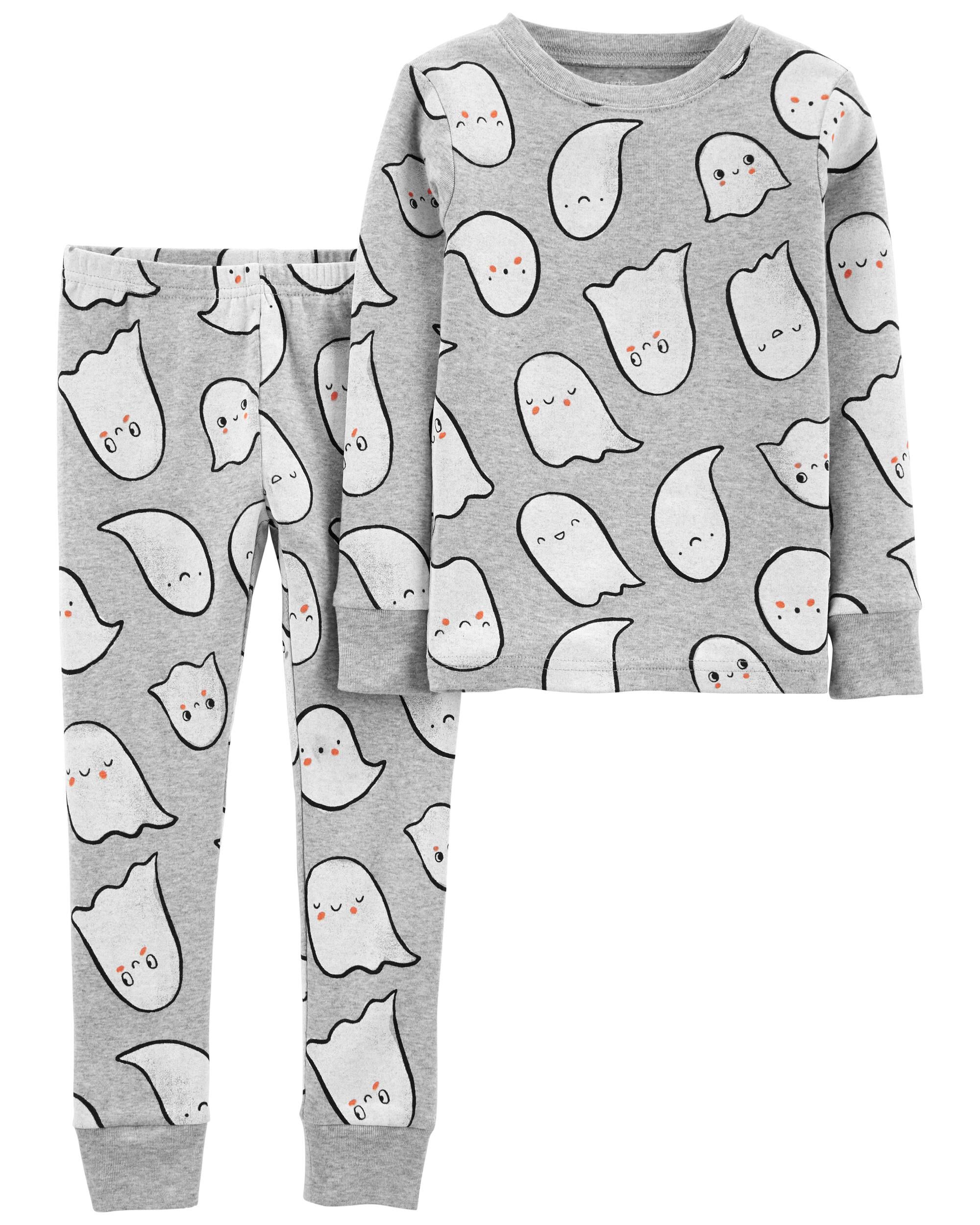 2-Piece Halloween Ghost 100% Snug Fit Cotton PJs 