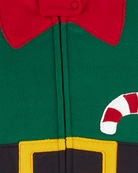  Product image 2 of Toddler 1-Piece Elf Fleece Costume Pajamas