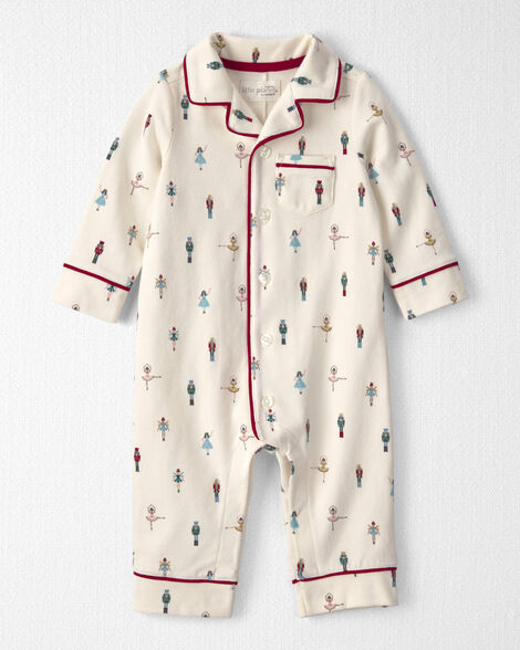 Baby Organic Cotton Jumpsuit in Nutcracker