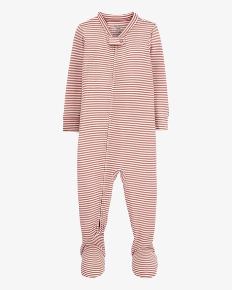  Product image 1 of Baby Striped 1-Piece PurelySoft Footie Pajamas