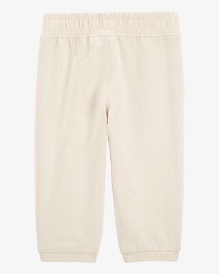 Product image 2 of Baby Pull-On French Terry Joggers - Cream