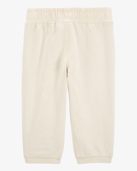  Product image 2 of Baby Pull-On French Terry Joggers - Cream
