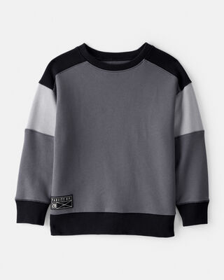 Product image 1 of Boys Color-Block Pullover Sweatshirt - Black