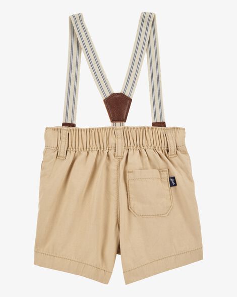  Product image 2 of Baby Suspender Shorts - Khaki