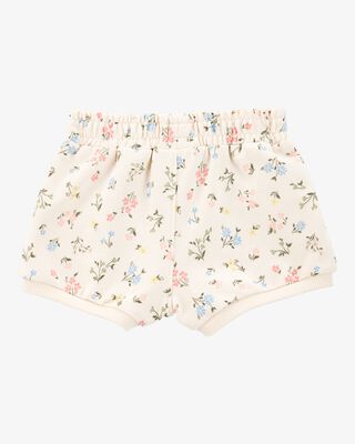 Product image 2 of Baby Floral Pull-On French Terry Shorts - Ivory