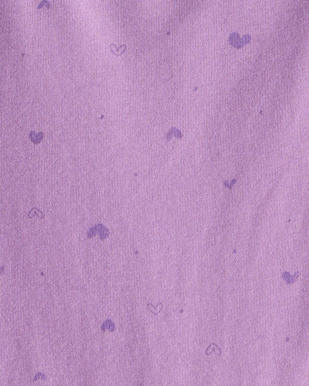 Product image 2 of Girls Heart Print Long-Sleeve Peplum Top - Purple