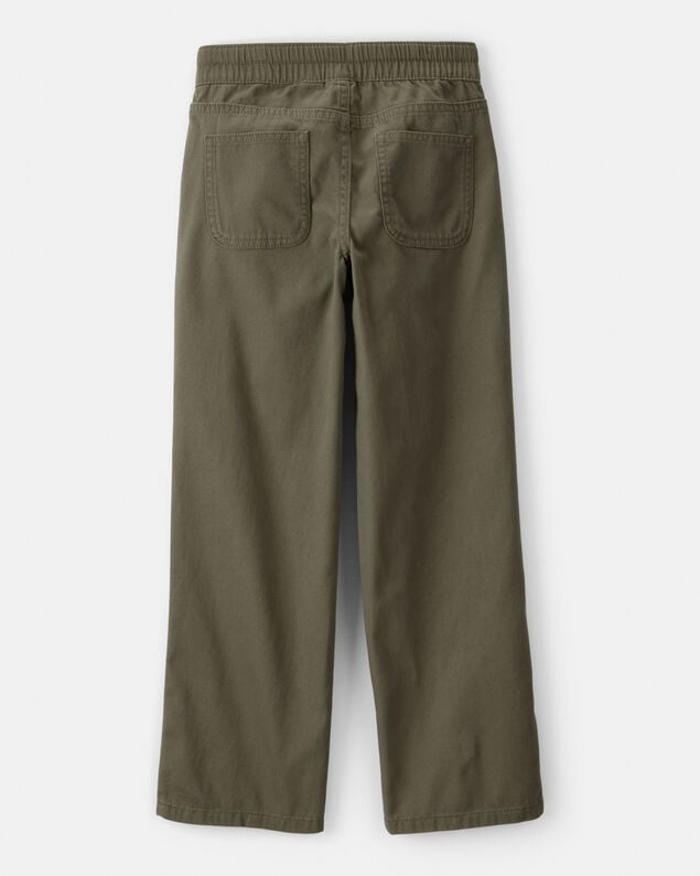 Product image 2 of Girls Cotton Wide-Leg Pants - Green