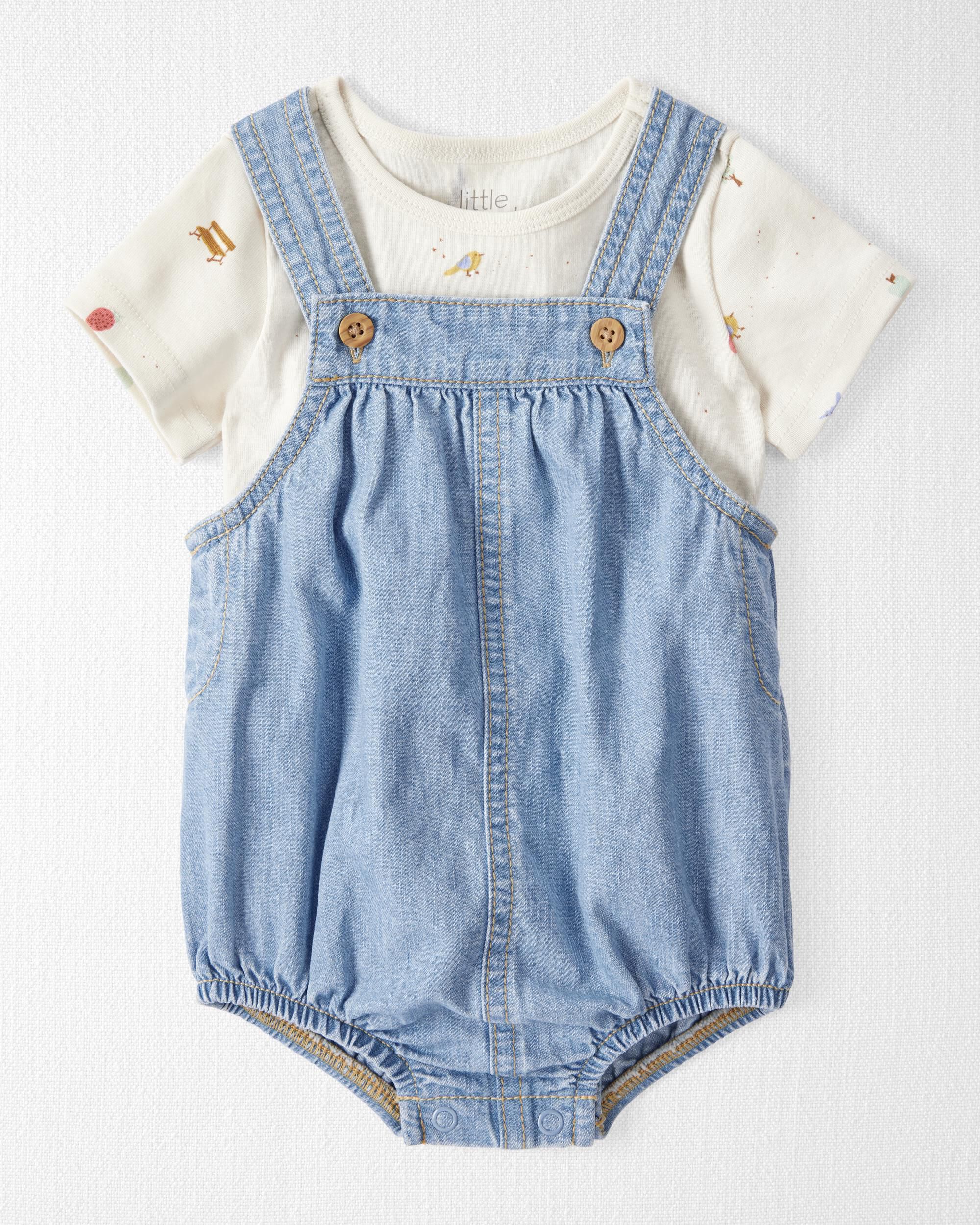 Baby Organic Cotton Chambray Bubble Set