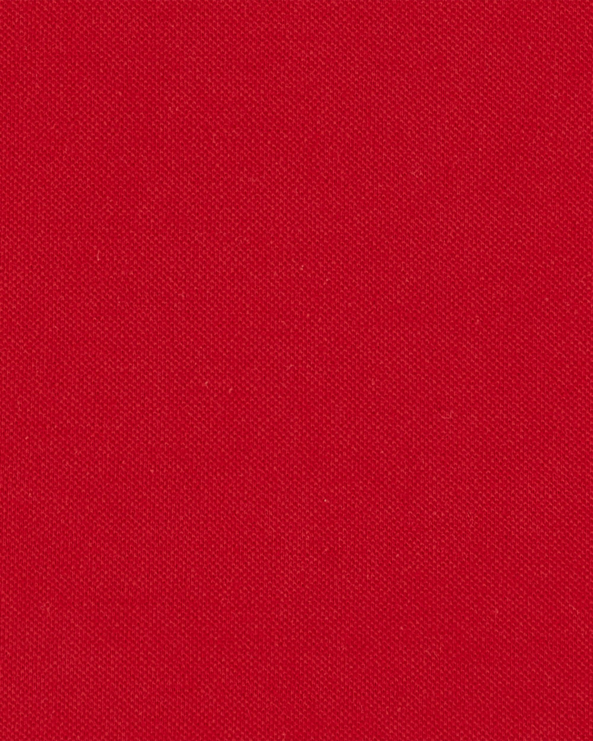 Boys Piqué Polo Shirt - Ruby
