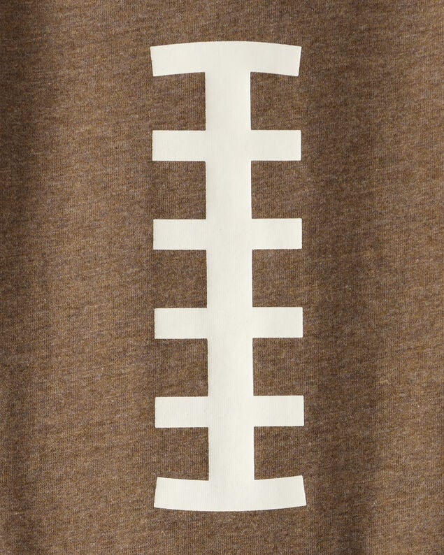 Product image 2 of Baby Boy Football Long-Sleeve Graphic Bodysuit - Brown