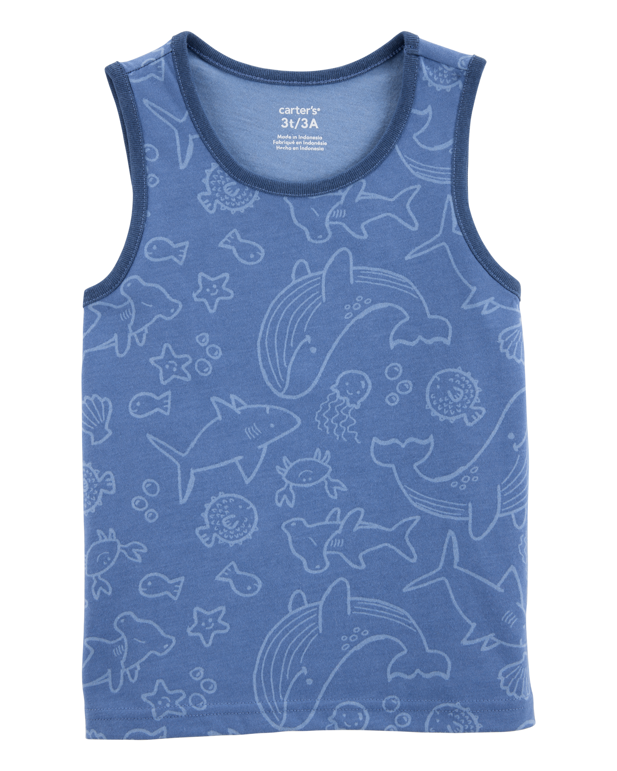 Baby Boy Sea Animals Graphic Tank - Blue