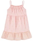 Tiered Cotton Dress, , hi-res