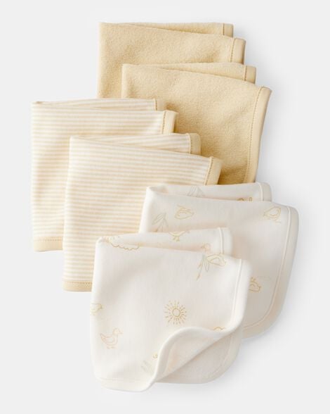 baby 6-pack washcloths - yellow