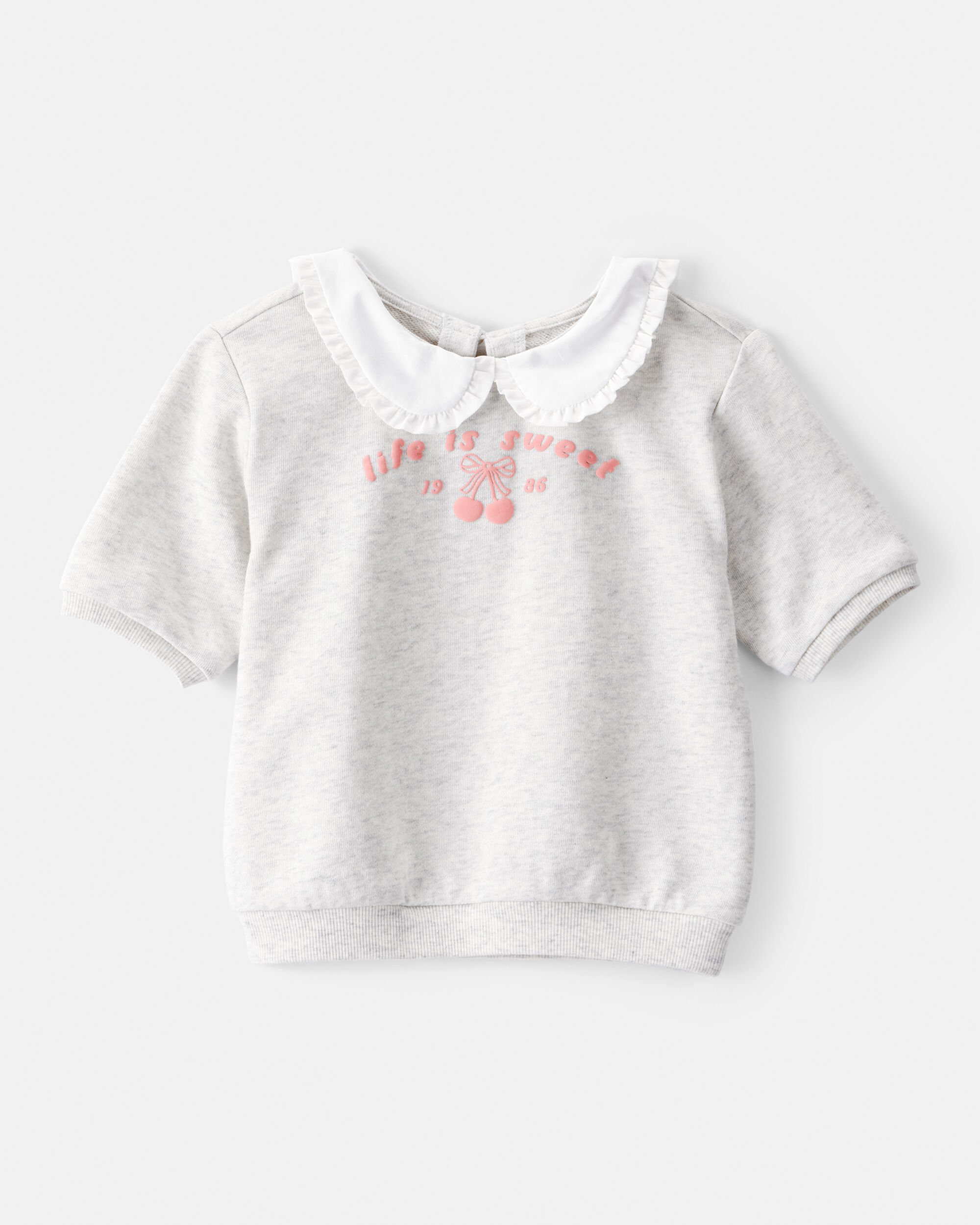 Toddler Girl Cherry French Terry Short-Sleeve Graphic Tee