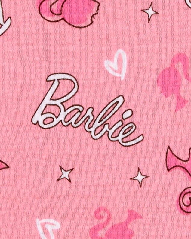 Product image 2 of Kid Barbie Snug Fit Cotton 2-Piece Pajamas - Pink
