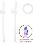 Clear - Zoo Straw Bottle (13 oz) Extra Straws - 2-Pack, Selected