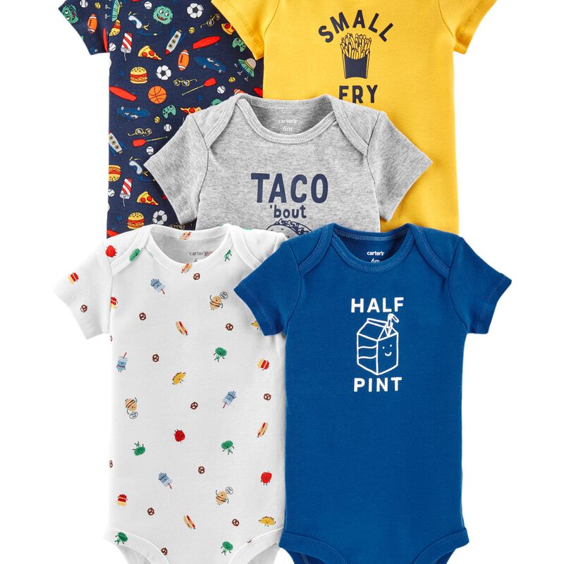 5 Pack Food Original Bodysuits Carters Com