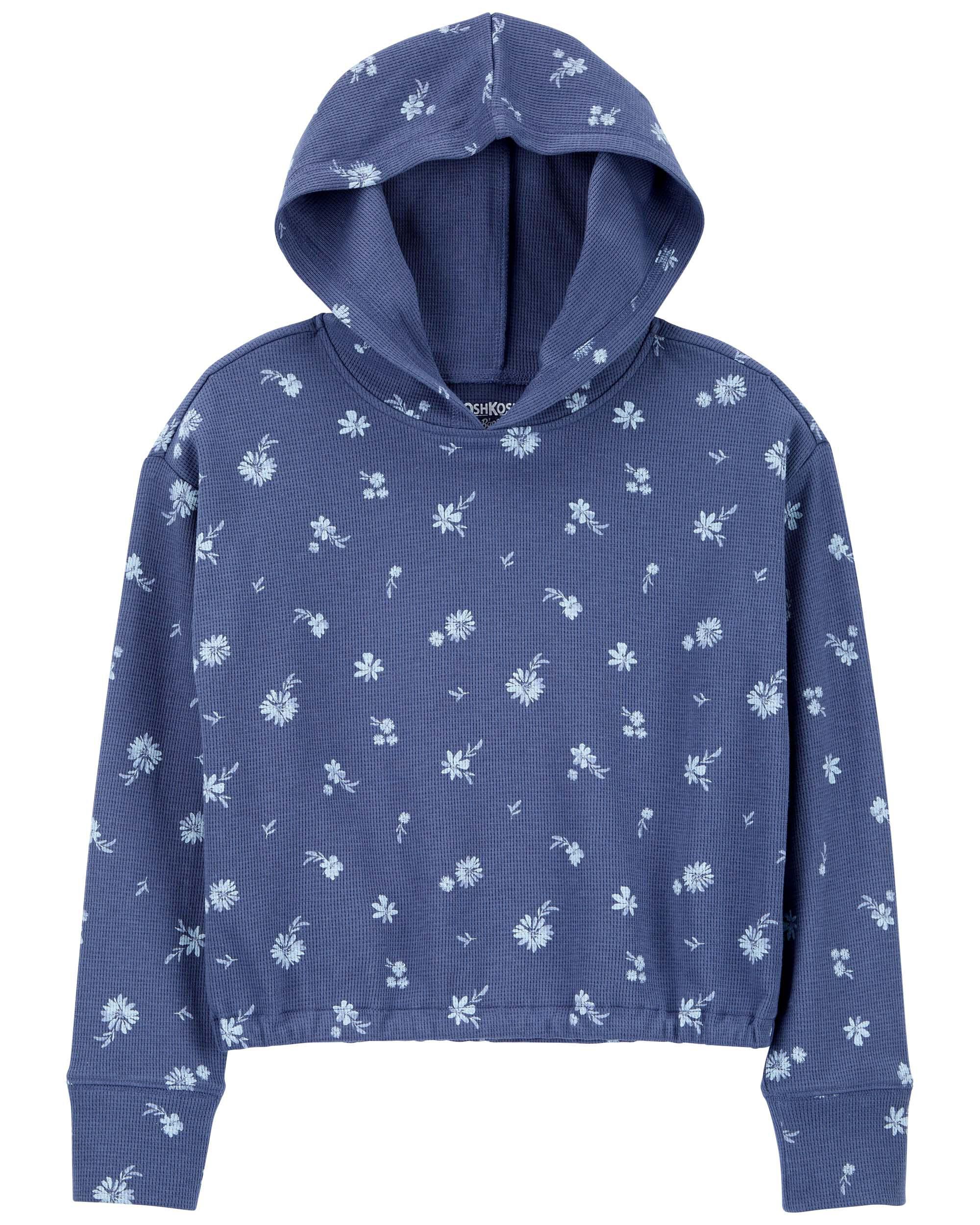 Thermal hoodie pullover top