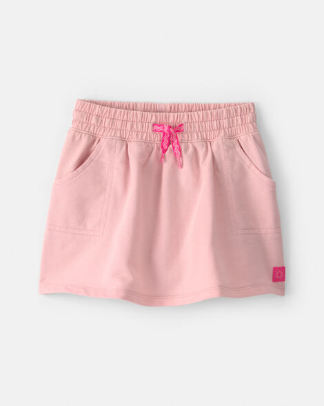 toddler girl french terry skort - pink