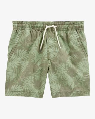 Product image 1 of Kid Tropical Print Pull-On Bermuda Short - Green