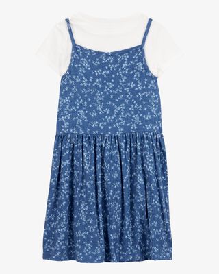 Product image 2 of Kid 2-Piece Tee & Floral Dress Set - Blue/White