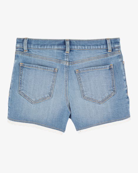  Product image 2 of Kid Eyelet Hem Iconic Denim Short - Ozone Wash