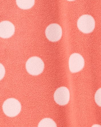 Kid 1-Piece Polka Dot Fleece Footie PJs, 