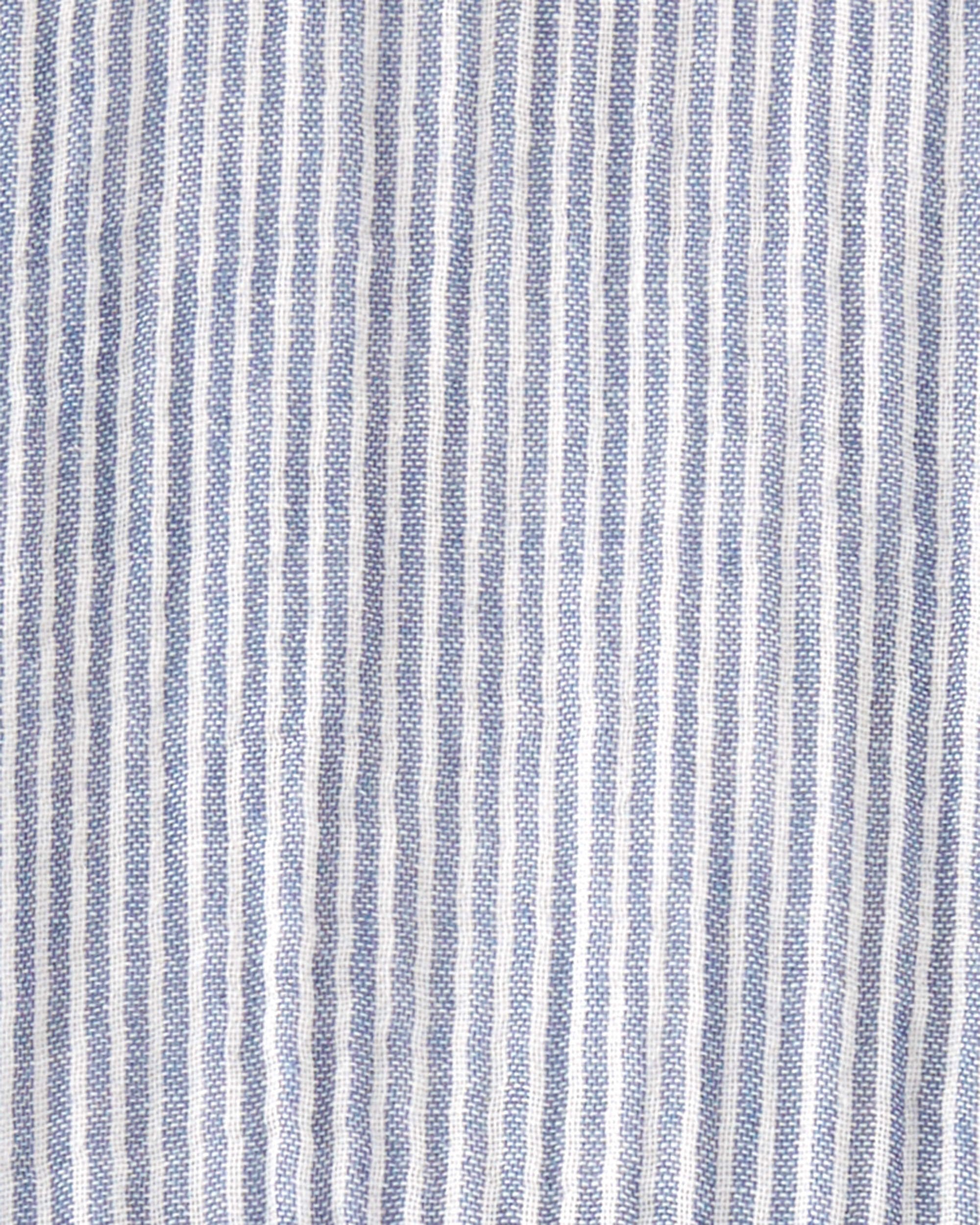 Baby Organic Cotton Striped Button-Front Dress