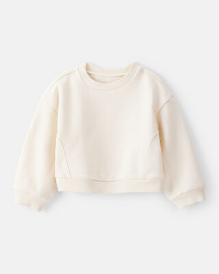 Product image 1 of Baby Girl Long-Sleeve Pullover Sweatshirt - White