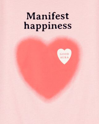 Product image 2 of Kid Manifest Happiness Short-Sleeve Graphic Tee - Pink
